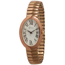 Fashion Women Oval Face Slim Stretch Band Watch Holiday Gift New Rose Golden