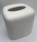 NOS Vintage Porcelain Tissue Box Holder Matte Marshmallow Bathroom/living Room