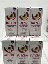 Lot of 6 iVIZIA Sterile Lubricant Eye Drops for Dry Itch Red Eyes 10 ML ex 12/27