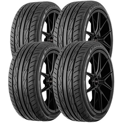(QTY 4) 195/50R16 Yokohama Advan Fleva V701 84V SL Black Wall Tires
