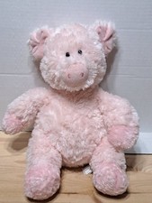 Aurora Pink Pig Plush Stuffed Animal Curly Shaggy 2016 12" Toy Hard Eyes