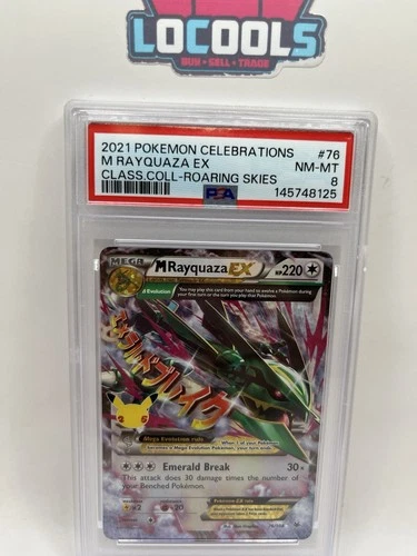 2021 POKEMON CELEBRATIONS CLASSIC COLL #76 M RAYQUAZA EX PSA 8