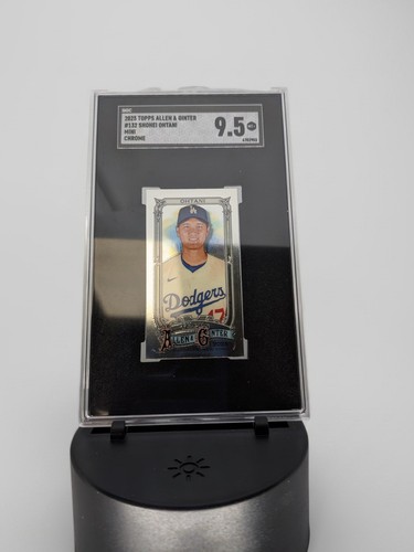 Topps 2025 Allen & Ginter Shohei Ohtani #132 Mini Chrome SGC 9.5 Dodgers Pop 1