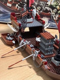 LEGO Castle Fantasy Era Troll Warship 7048 In 2008 Used W/Manual & Box As Is