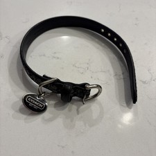 Coach Signature Leather Adjustable Dog Collar...