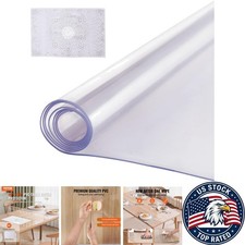 Versatile 40x80 Inch Clear Table Protector - Ideal for Dining, Office Home