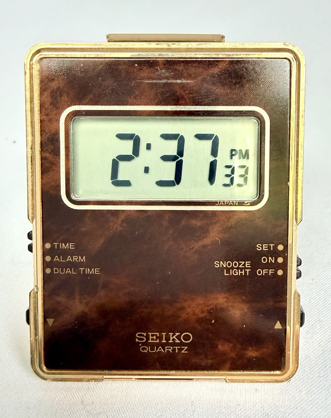 Vintage Seiko Quartz Folding Digital Travel Alarm Clock QEK 202 B Dual Time featured image