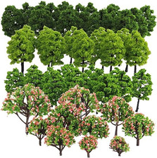 70-Pack Mixed Model Tree Train Trees Railroad Scenery Diorama Tree Architectu...