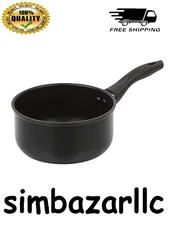 Mainstays 2 qt Non-Stick Aluminum Saucepan, Black
