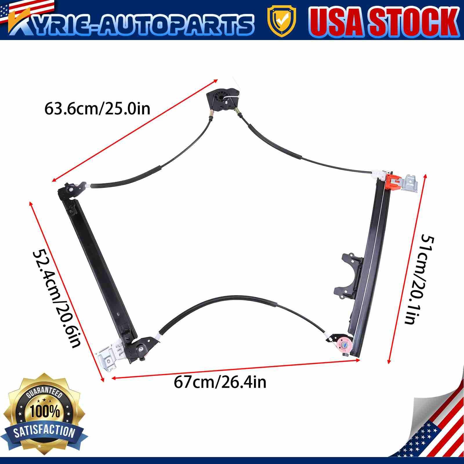 Front Left Window Regulator Replacement For Maserati Quattroporte 2003-2004 3.2L