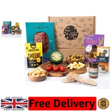 Wurstwaren Box Geschenk, Fleisch, Käse, Oliven, Cracker, Chutney & Knusper Snack...