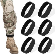 6 Pcs Ankle Strap, Boot Blousers Strap 30cm/11.8in 2.5cm/1", black