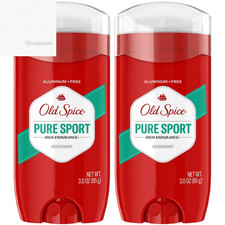 Old Spice Aluminum Free Deodorant Men High Endurance Pure Sport 3 oz Twin Pack 2