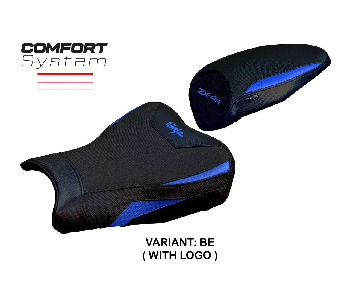 Seat cover Anet Comfort Blue + logo Tpz comp KAWASAKI NINJA ZX 4 R 2023 2026