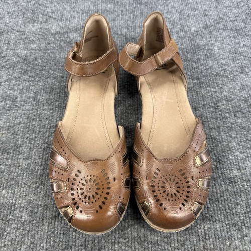 Earth Spirit Camellia Cahoon Almond Brown Leather Sandals 7M Women’s Comfort