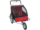 2 IN 1 KIDS BIKE TRAILER TRAILER BICYCLE BUGGY FOR 2 KIDS BIKE TRAILER