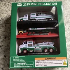 HESS TRUCK MINI COLLECTION 2025: TANKER, HELICOPTER, DRAGSTER & 2 TRUCKS - NEW!!