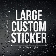 Large Personalised Vinyl Sticker – Custom Business Car Van Window Sign Decal UK