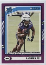 2024 Panini Donruss Rated Rookie Purple Press Proof Rasheen Ali #347 1ew5