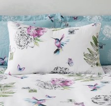 Dunelm Heavenly Hummingbird Reversible Double Bedding Polycotton