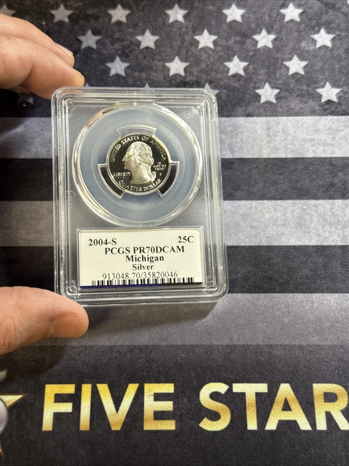 2004 S 25C Clad Michigan Quarter PCGS PR70DCAM - Image 3 of 4