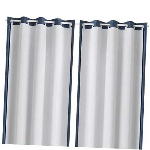 100% Blackout Curtain Liner 2 Panels Set 50"W x 80"L (Pack of 2) Greyish White