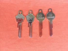 4 DODGE CHRYSLER PLYMOUTH MOPAR IGNITION TRUNK KEY BLANKS 59 60 61 62 63 64 65