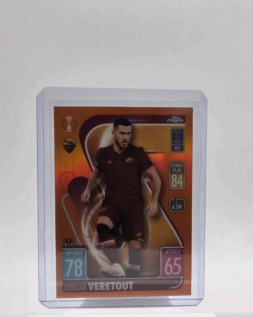 Topps Chrome Match Attax Orange Jordan Veretout /25 AS Roma 2021-22