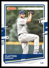 Clayton Kershaw 2020 Donruss #118 Los Angeles Dodgers FREE SHIPPING AutographDen