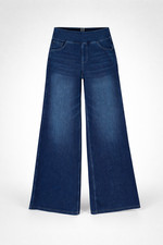 Halara Flex Denim Wide Leg Jeans Womens Petite Large Blue Baggy Loose Pull On