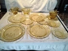 Vtg Federal Depression Glass Yellow Sharon Cabbage Rose