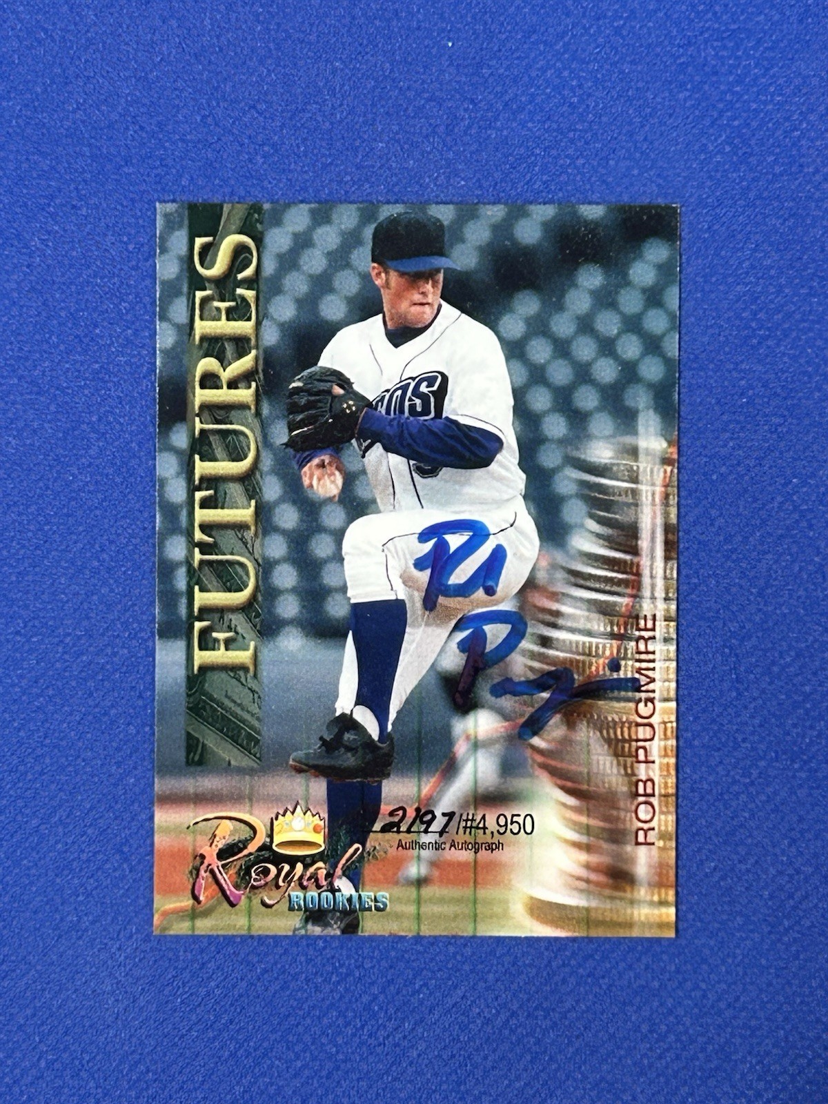 2000 Royal Rookies Futures Auto /4950 Rob Pugmire #15 Rookie Autograph RC