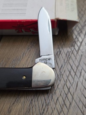 1989 Case XX Canoe Knife Smooth Buffalo Horn Handle HORN2131
