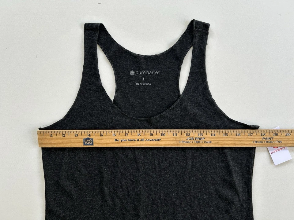 Pure Barre 100 Club Racerback Tank Top Women's Size Large Dark Gray NEW NWT - Image 4 of 4