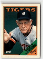1988 Topps Tiffany Sparky Anderson #14 Detroit Tigers SP