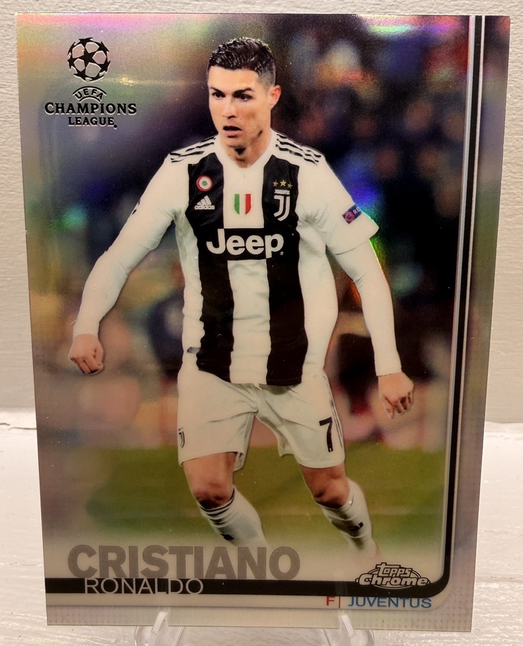 2018 Topps Chrome UEFA Cristiano Ronaldo Refractor #100 Juventus