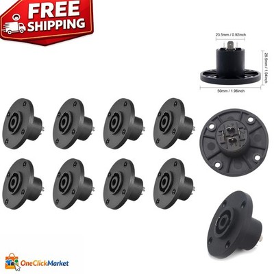 Durable Round Speakon Female Panel Mount Socket - Perfect for Indoor/Outdoor Use