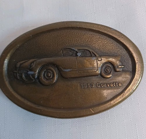 1953 Corvette Belt Buckle Indiana Metal Craft 1976 Chevy Chevrolet Sports Car