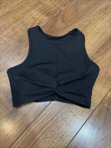 Five the label black twist front bra top XS dance wear