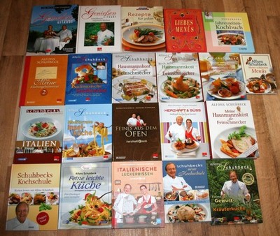 21 Kochbücher - ALFONS SCHUHBECK. Starkoch Feinschmecker Paket.