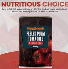 NEW 2026 FARMFOODS ITALIAN PEELED PLUM-CHOPPED TOMATOES IN TOMATO JUICE 400GX 12