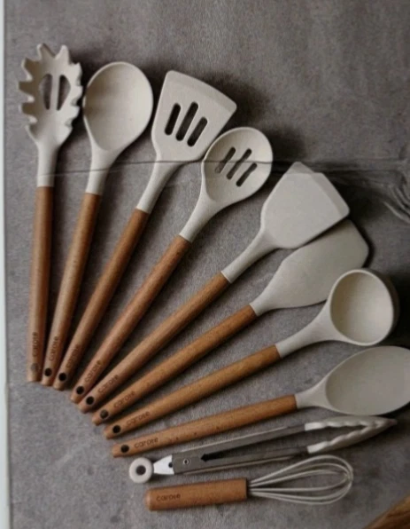 Carote 10 Pieces Utensil Set BPA Free Sillcon & Wood
Opens in a new window or tab