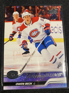 2023-24 Upper Deck Series 1 - Young Guns Owen Beck #214 (RC)