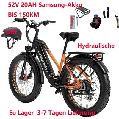 DUKAWEY DM530 PLUS 52V 20Ah Akku 1000W Elektrofahrrad   26*4 Zoll E-Mountainbike