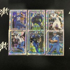 2025 Topps Chrome Jared Goff Sam LaPorta Tate Ratledge Pulsar Raywave 6 Lot