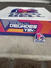Taco Bell 2025 Hat Pin Decades 90s 2000s Mild Fire Hot Sauce Live Mas Y2K