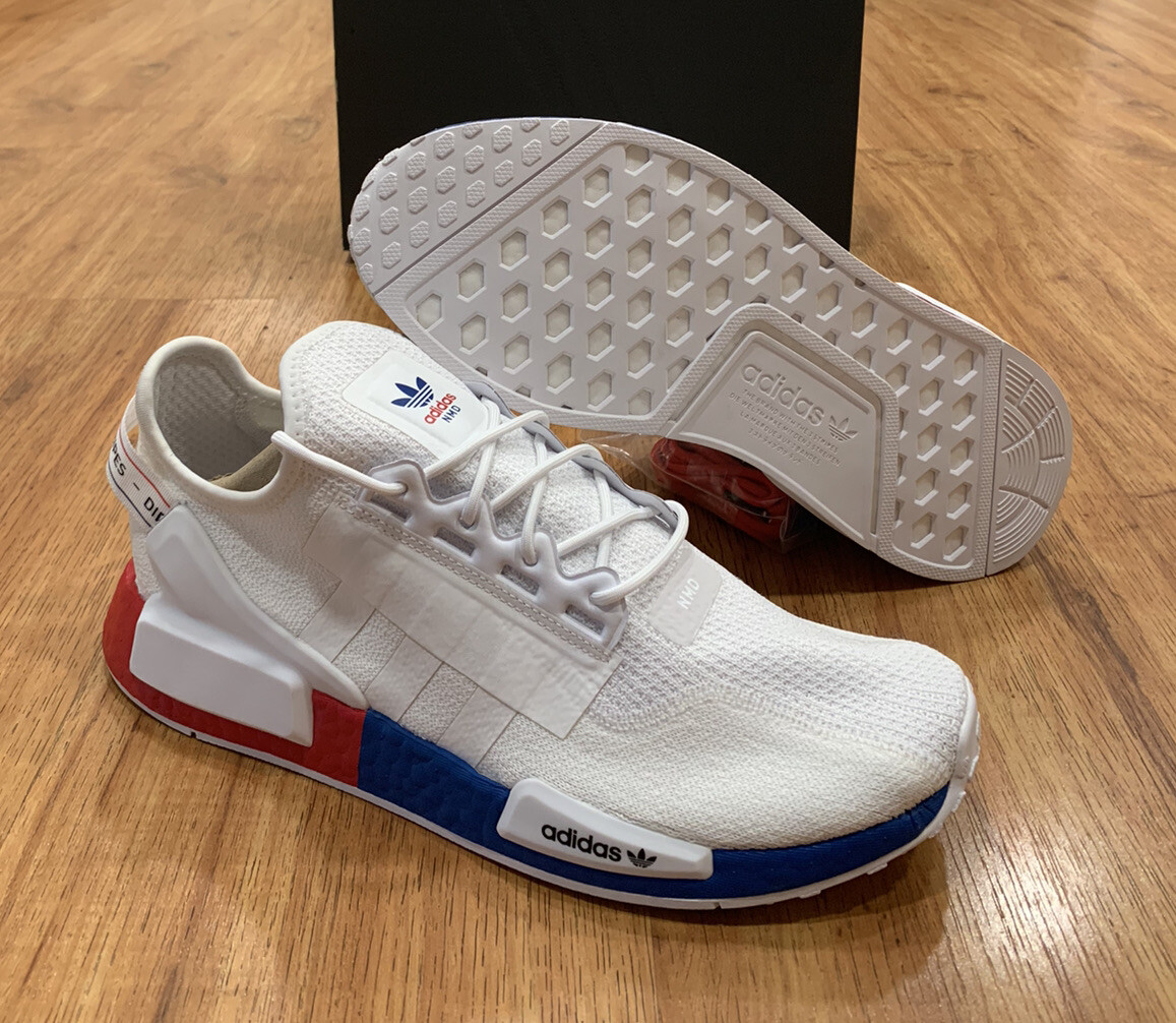 Size 11.5 - adidas NMD R1 V2 White Lush Red 2020 for sale online | eBay