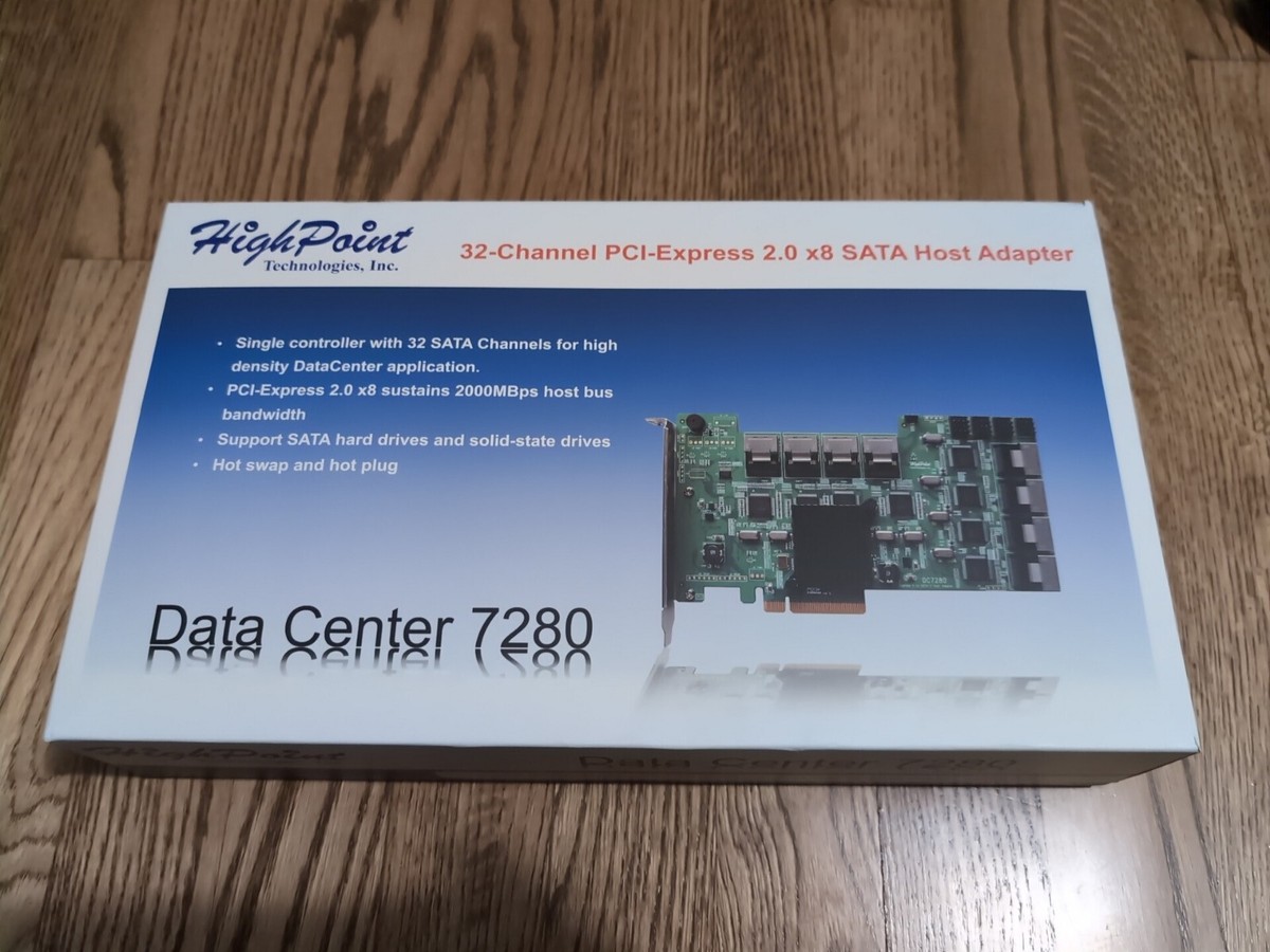 HighPoint Data Center 7280 32 SATA Port PCIe 2.0 X8 HBA Controller 