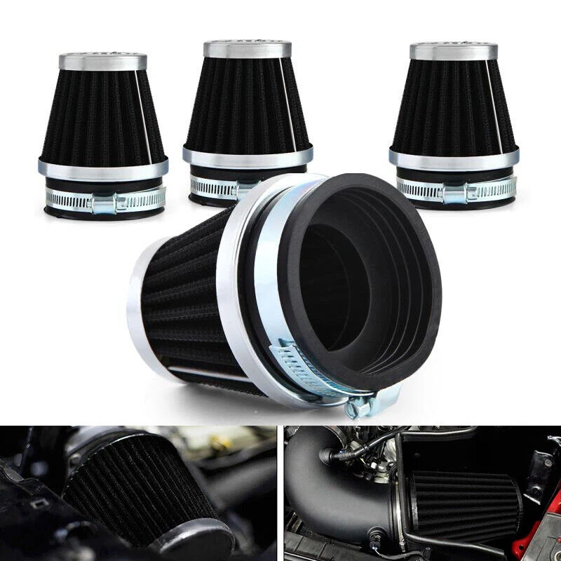 Limpiador de filtros de aire cónicos de entrada de aire frío de 52 mm 4 piezas para motociclista Foto 2 de 4