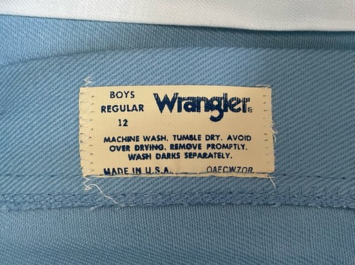 vintage wrangler boy's boot flare jeans size 12 deadstock 70s NWT made in USA - Picture 5 of 8